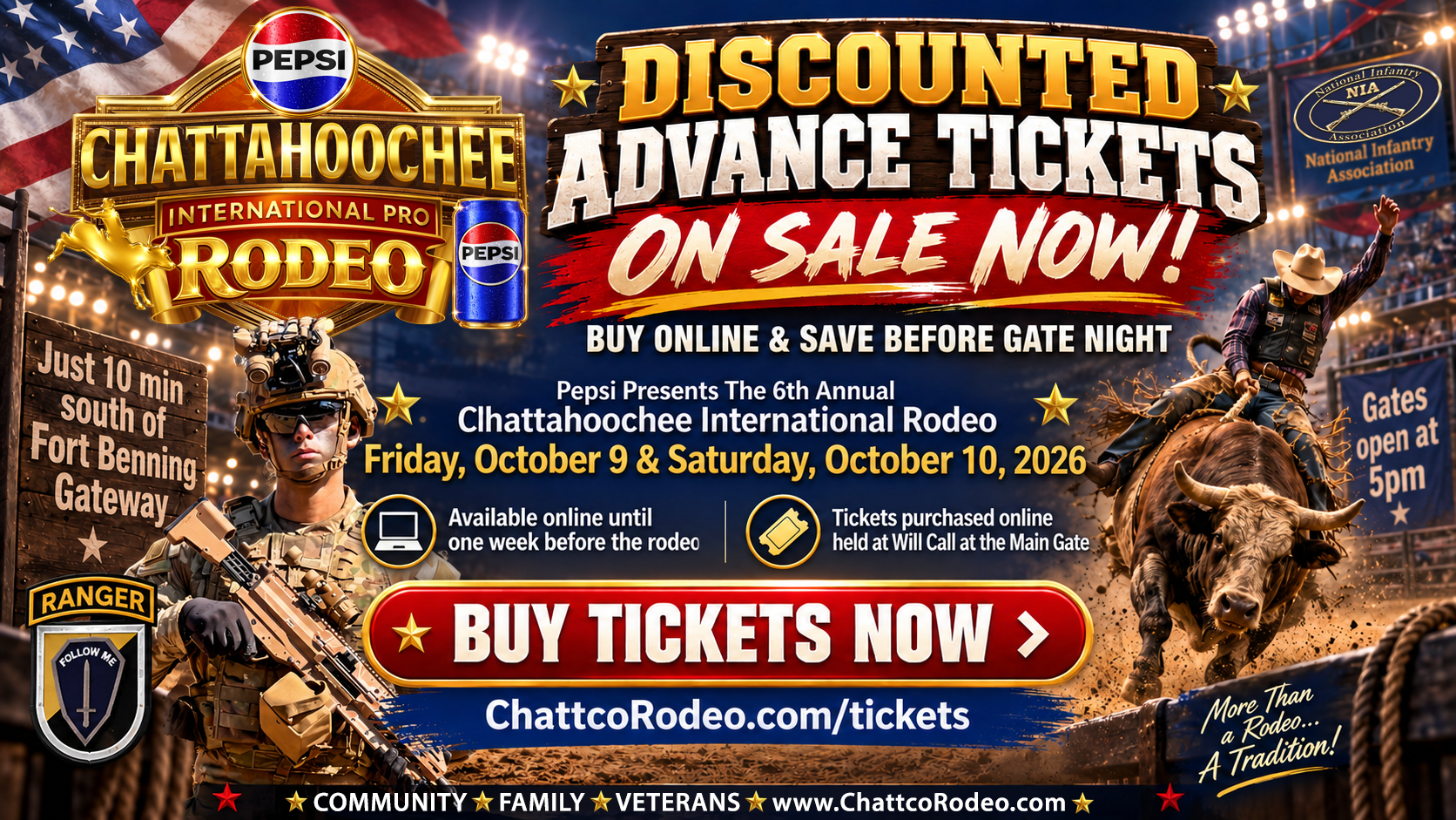 DISCOUNTED ADVANCE TICKETS ARE NOW AVAILABLE!